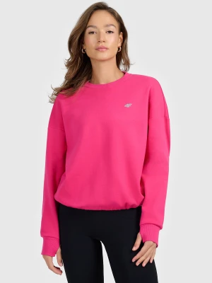 4F Bluza dresowa nierozpinana bez kaptura damska - różowa S