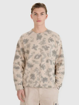 4F Bluza dresowa nierozpinana bez kaptura męska - beżowa S