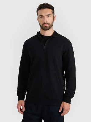 4F Bluza dresowa nierozpinana bez kaptura męska - czarna XL