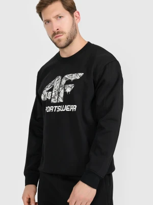 4F Bluza dresowa nierozpinana bez kaptura męska - czarna S