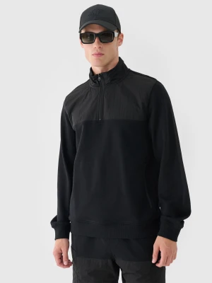 4F Bluza dresowa nierozpinana bez kaptura męska - czarna XL