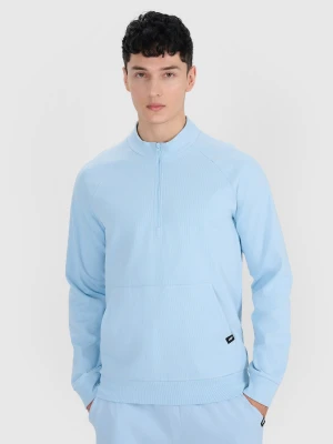 4F Bluza dresowa nierozpinana bez kaptura męska - niebieska S