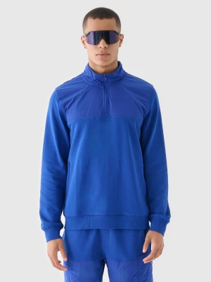 4F Bluza dresowa nierozpinana bez kaptura męska - niebieska L