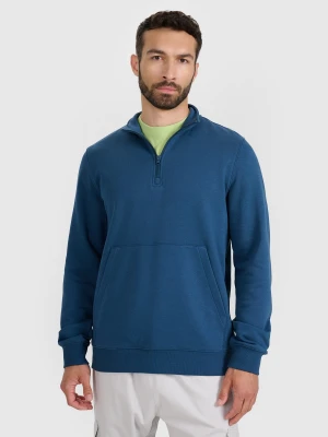 4F Bluza dresowa nierozpinana bez kaptura męska - turkusowa M