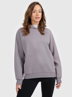 4F Bluza dresowa nierozpinana z kapturem damska - szara S