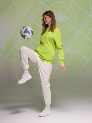 4F Bluza dresowa nierozpinana z kapturem uniseks Fundacja 4FPomaga - zielona XL