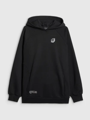 4F Bluza dresowa nierozpinana z kapturem męska - czarna S