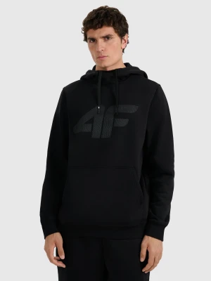 4F Bluza dresowa nierozpinana z kapturem męska - czarna XL