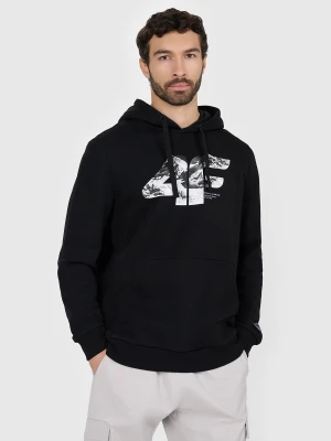 4F Bluza dresowa nierozpinana z kapturem męska - czarna M