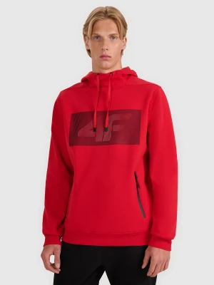 4F Bluza dresowa nierozpinana z kapturem męska - czerwona S