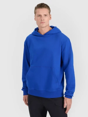 4F Bluza dresowa nierozpinana z kapturem męska - niebieska XL