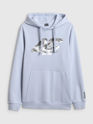 4F Bluza dresowa nierozpinana z kapturem męska - niebieska L