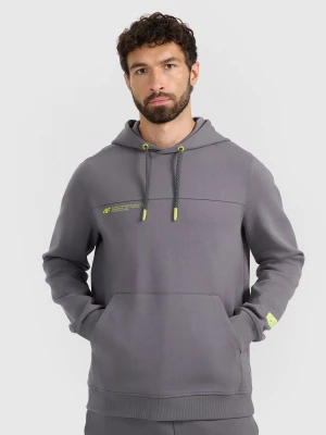 4F Bluza dresowa nierozpinana z kapturem męska - szara S