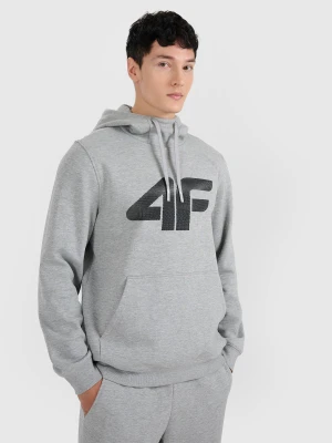 4F Bluza dresowa nierozpinana z kapturem męska - szara L