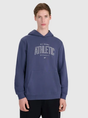 4F Bluza dresowa nierozpinana z kapturem męska - szara XXL