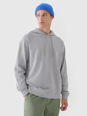 4F Bluza dresowa nierozpinana z kapturem męska - szara XXL