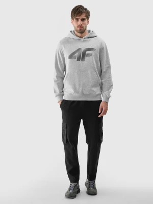 4F Bluza dresowa nierozpinana z kapturem męska - szara XL