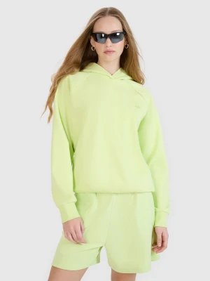 4F Bluza dresowa nierozpinana z kapturem uniseks - zielona XS