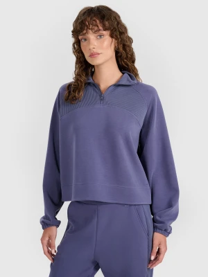 4F Bluza dresowa nierozpinana z modalem damska - granatowa XS