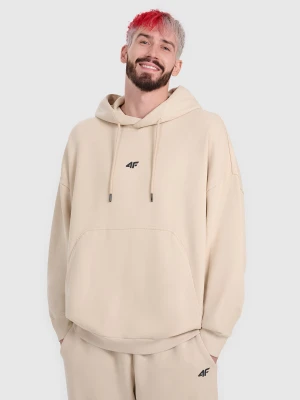 4F Bluza dresowa oversize nierozpinana z kapturem męska 4F x Tomasz Fornal - beżowa S