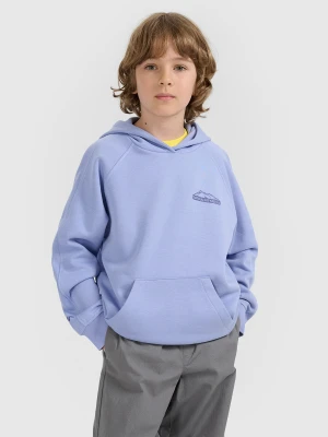 4F Bluza dresowa oversize z kapturem chłopięca - niebieska 146 (10-11 lat)