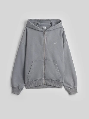 4F Bluza dresowa oversize z kapturem damska - szara S