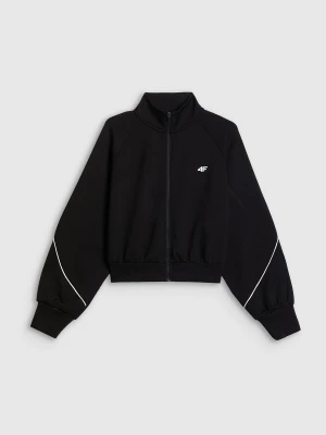 4F Bluza kibica regular bez kaptura damska - czarna L