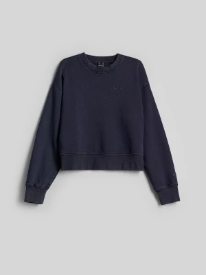 4F Bluza dresowa regular bez kaptura damska - granatowa S