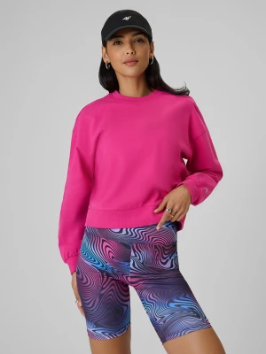 4F Bluza dresowa regular bez kaptura damska - różowa S