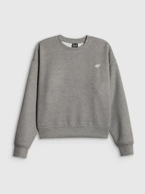 4F Bluza dresowa regular bez kaptura damska - szara M