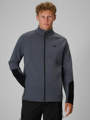 4F Bluza dresowa regular bez kaptura męska - szara 3XL