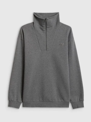 4F Bluza dresowa regular bez kaptura męska - szara XL