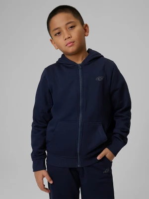 4F Bluza dresowa regular z kapturem chłopięca - granatowa 158 (12-13 lat)