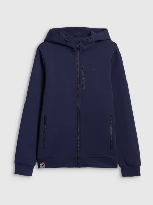 4F Bluza dresowa regular z kapturem męska - granatowa M