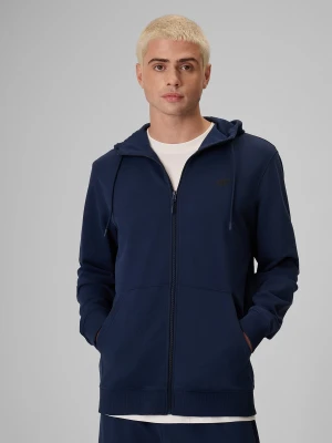 4F Bluza dresowa regular z kapturem męska - granatowa S