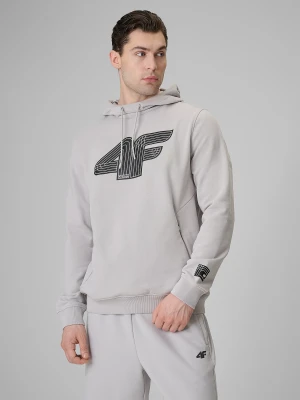4F Bluza dresowa regular z kapturem męska - szara 3XL