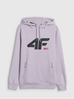 4F Bluza dresowa regular z kapturem męska - szara M