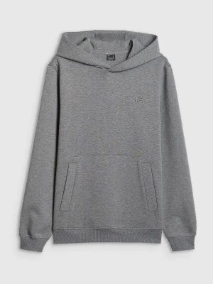 4F Bluza dresowa regular z kapturem męska - szara XXL