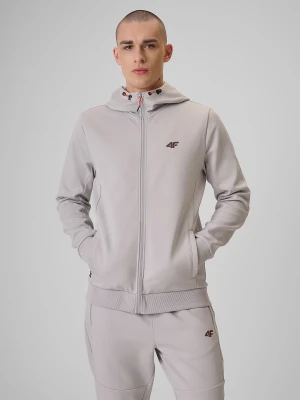 4F Bluza dresowa regular z kapturem męska - szara XL