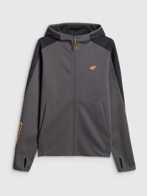4F Bluza dresowa regular z kapturem męska - szara M