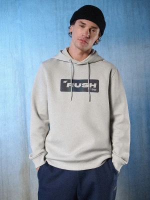 4F Bluza dresowa regular z kapturem męska - szara L