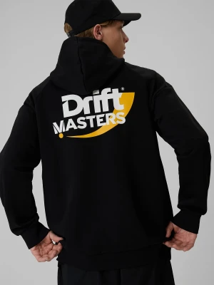 4F Bluza dresowa regular z kapturem uniseks 4F x Drift Masters - czarna 3XL