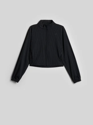 4F Bluza dresowa relaxed bez kaptura damska - czarna S