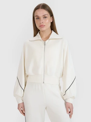 4F Bluza dresowa rozpinana bez kaptura damska 4F x Anna Lewandowska - biała M