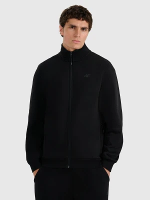 4F Bluza dresowa rozpinana bez kaptura męska - czarna L