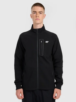 4F Bluza dresowa rozpinana bez kaptura męska - czarna XL