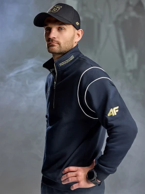 4F Bluza dresowa rozpinana bez kaptura uniseks 4F x Bartosz Zmarzlik - czarna XXL