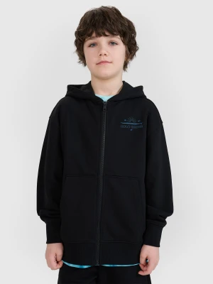 4F Bluza dresowa rozpinana z kapturem chłopięca - czarna 122 (6-7 lat)