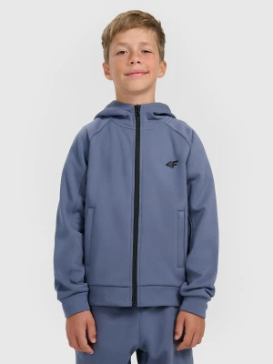 4F Bluza dresowa rozpinana z kapturem chłopięca - granatowa 128 (7-8 lat)