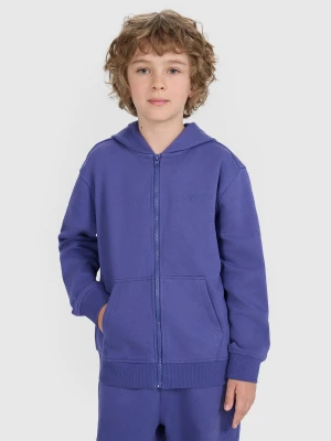 4F Bluza dresowa rozpinana z kapturem chłopięca - niebieska 164 (13-14 lat)